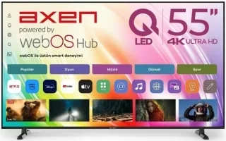 Axen AX55QO4OTL-W2S 8GB televizyon inceleme